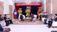 Lãnh đạo TP Hồ Chí Minh chúc mừng Tết cổ truyền Bunpimay của Lào